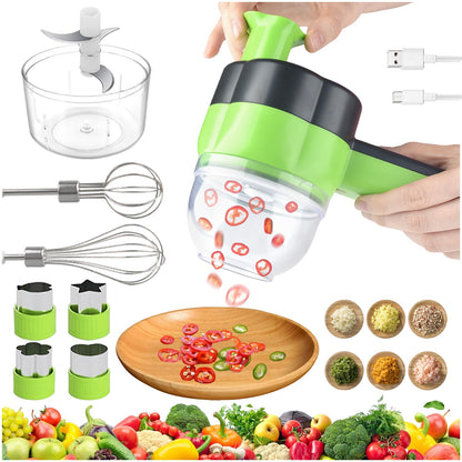 4 in 1 Portable Electric Vegetable Cutter Set