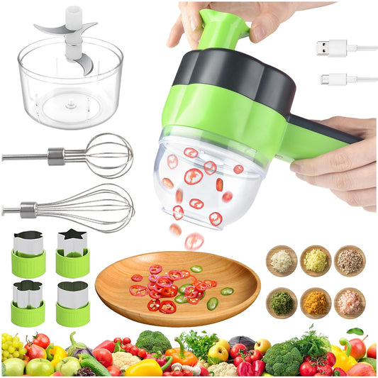 4 in 1 Portable Electric Vegetable Cutter Set